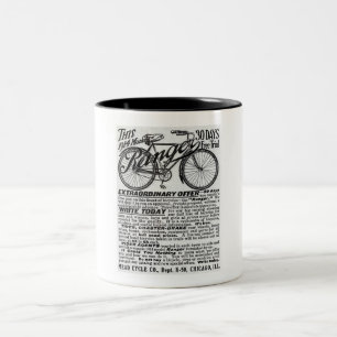 1914 RANGER-FAHRRAD-WERBUNG ZWEIFARBIGE TASSE