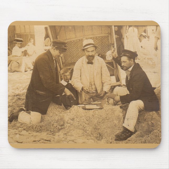 1914 Spaß am Strand in Deutschland RPPC Mousepad (Vorne)