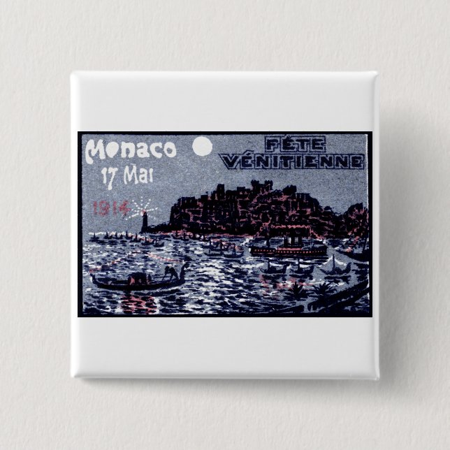 1914 Venezianisches Festival von Monaco Button (Vorderseite)