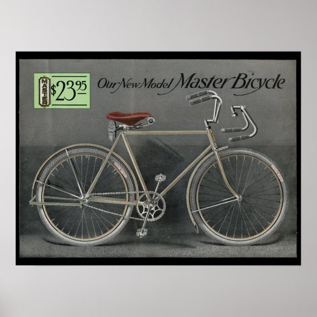 1914 Vintage Sears Master Fahrrad Werbeplakat Poster (Vorne)