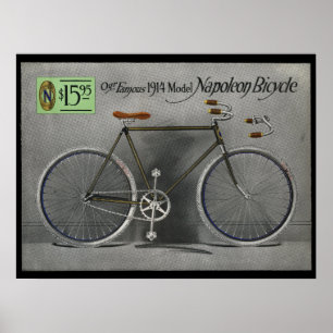 1914 Vintage Sears Napoleon Fahrrad Werbeplakat Poster
