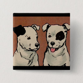 1914 zwei Hunde Button