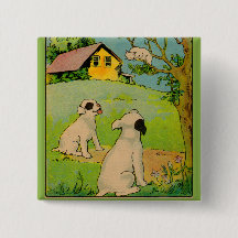 1914 zwei Hunde und eine kleine weiße Katze