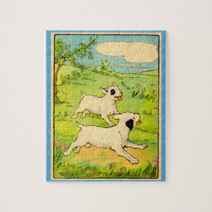 1914 zwei laufende Hunde Puzzle