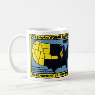 1915 Abstimmung für das Frauenwahlrecht Kaffeetasse