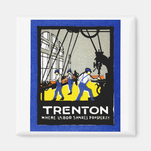 1915 Antik Trenton New Jersey Magnet