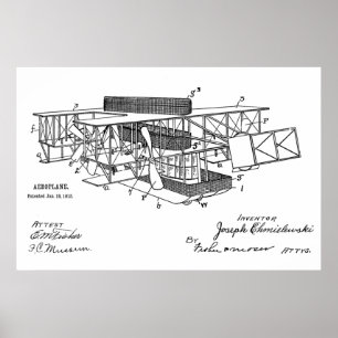 1915 Bootflugzeug-Patent Kunst Zeichnung Druck Poster
