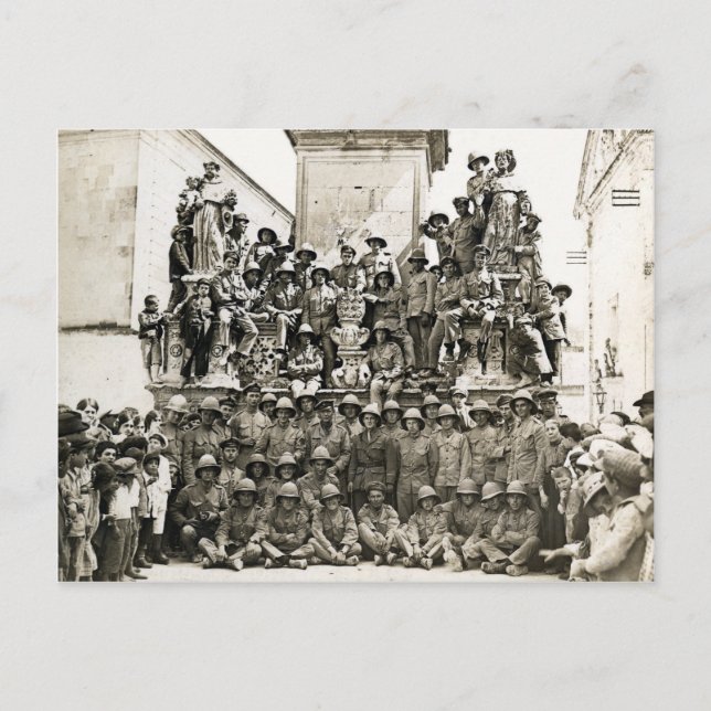 1915 Britische Empire-Truppen Postkarte (Vorderseite)