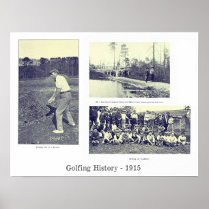 1915 Golfing History Print Poster