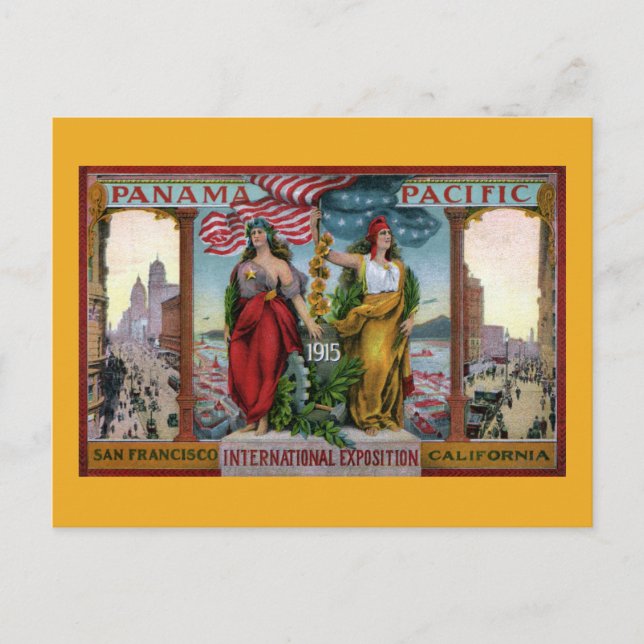 1915 Panama Pacific International Exposition Postkarte (Vorderseite)