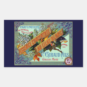 1915 Parfüm des weißen Lilac Rechteckiger Aufkleber