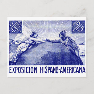 1915 Spanisch American Expo Poster Postkarte