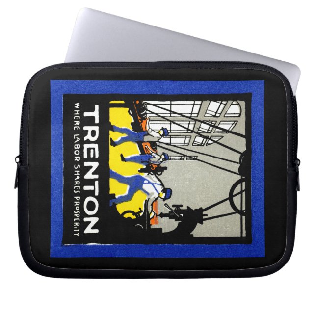 1915 Vintag Trenton New Jersey Laptopschutzhülle (Vorderseite)