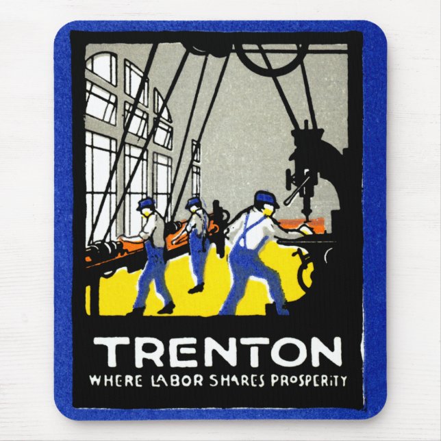 1915 Vintag Trenton New Jersey Mousepad (Vorne)