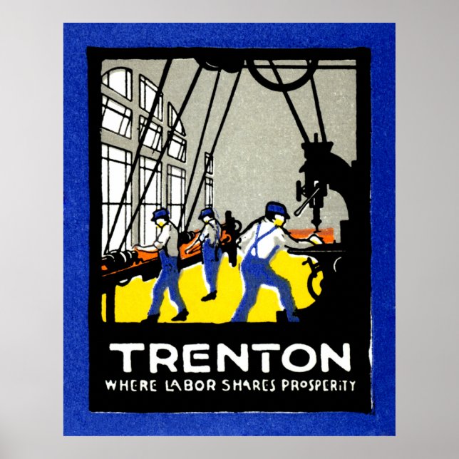 1915 Vintag Trenton New Jersey Poster (Vorne)