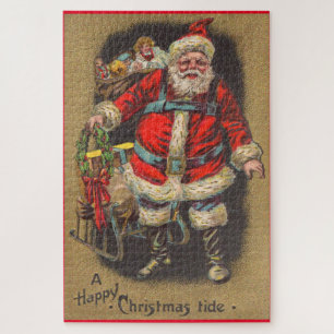 1915 Weihnachtsmann mit seinem Schlitten und Spiel Puzzle