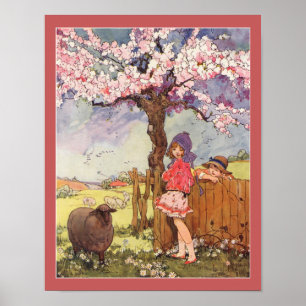  1916 Kinder- und Schaf-Kinderreim  Poster