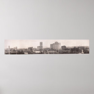 1916 Skyline-Ansicht, Birmingham, AL Yard-langes Poster