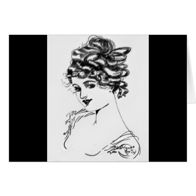 1917 Art Nouveau Ink Zeichnend (Vorderseite (Horizontal))