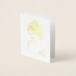 1917 Art Nouveau Lady Portrait Folienkarte