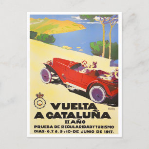 1917 Catalunya Tour Vintage-Rennen Postkarte