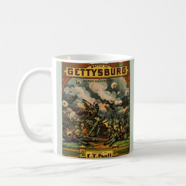 1917 Die Schlacht von Gettysburg Kaffeetasse (Links)