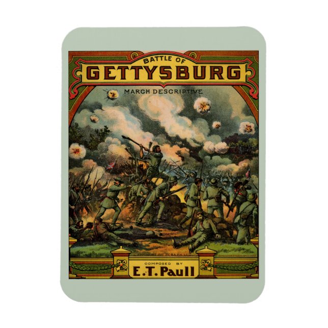 1917 Die Schlacht von Gettysburg Magnet (Vertikal)