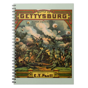 1917 Die Schlacht von Gettysburg Notizblock