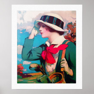 1917 Golf Aquarell Print Poster