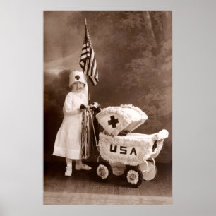 1917 Patriotische Krankenschwester Poster