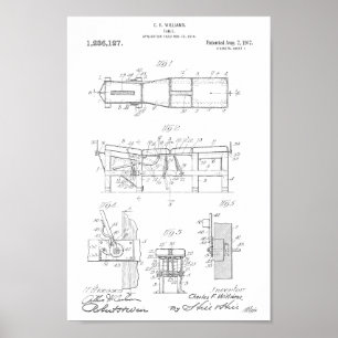 1917 Vintage Chiropraktische Tafelpatente Art Prin Poster