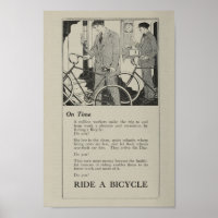 1917 Vintages Fahrrad-Marketing und Art-Poster