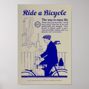 1917 Vintages Fahrrad-Marketing und Art-Poster Poster
