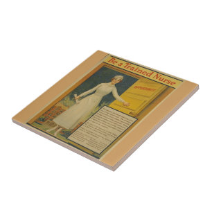 1917 WWI Plakat: Werde ausgebildete Krankenschwest Fliese