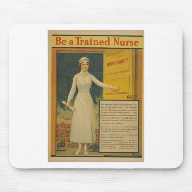 1917 WWI-Poster wird eine ausgebildete Krankenpfle Mousepad (Vorne)