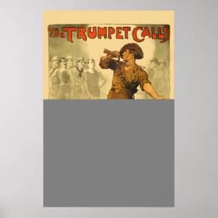 1918 Australien Die Trompete ruft! WWI-Nachwuchsre Poster