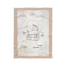 1918 Babywagen Patent Fleece Decke