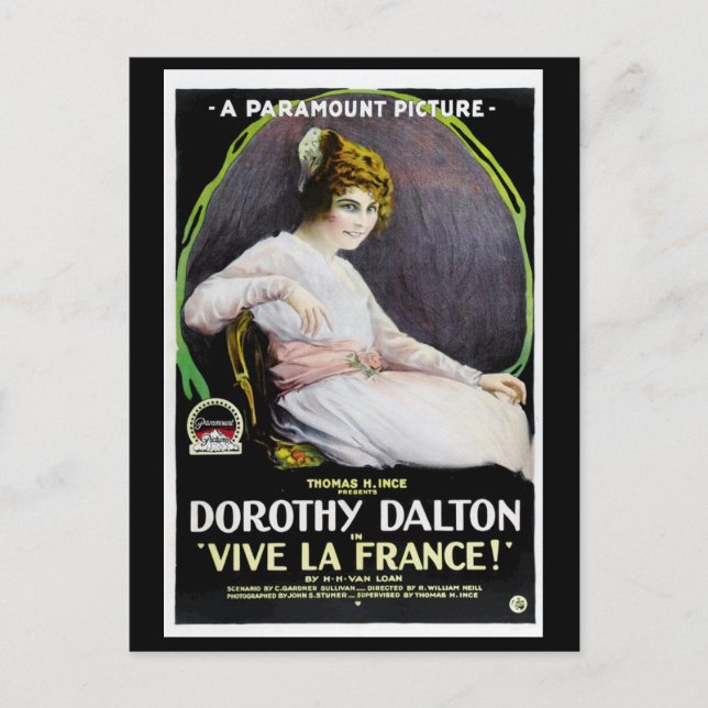1918 Film Vive La France Postkarte (Vorderseite)