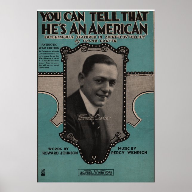 1918 KÖNNEN SIE SAGEN, ER IST EIN AMERIKANER POSTER (Vorne)