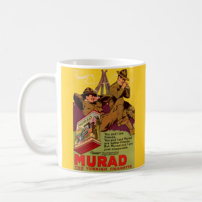 1918 Murad Zigaretten und Kaffeetasse (Links)
