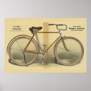 1918 Vintage Fahrrad Ranger Superbe Werbeplakat Poster