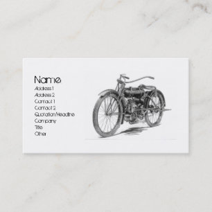 1918 Vintage Motorrad Visitenkarte