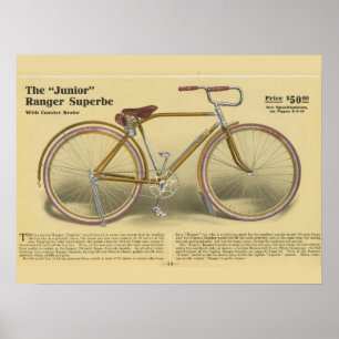 1918 Vintage Ranger Superbe Fahrrad Werbeplakat Poster