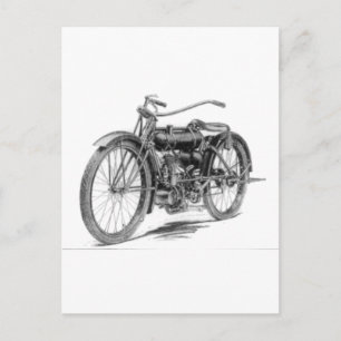1918 Vintages Motorrad Postkarte