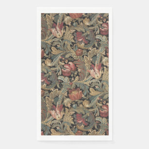 1918 Vintages, reichhaltiges Blumenband Brocade Da Serviette
