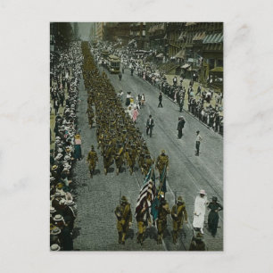 1918 WWI-Parade New York City Magisches Laternenbi Postkarte