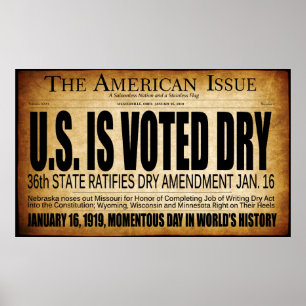 1919 BEGINNT DAS VERBOT DER TROCKENERIE! LEITLINIE POSTER