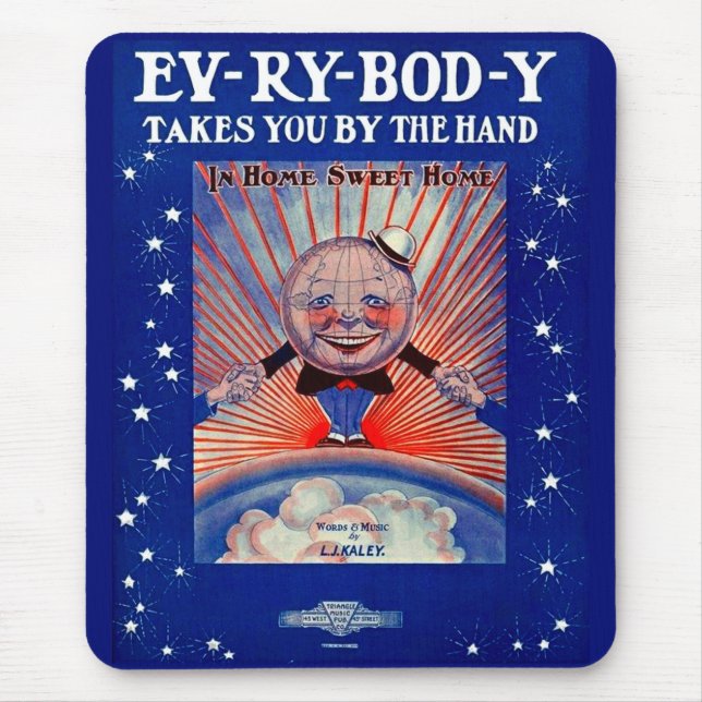 1919 Ev-Ry-Bod-Y bringt Sie mit der Handschrift Mousepad (Vorne)