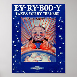1919 Ev-Ry-Bod-Y bringt Sie mit der Handschrift Poster
