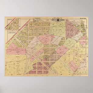 1919 Karte des American University Park, Washingto Poster